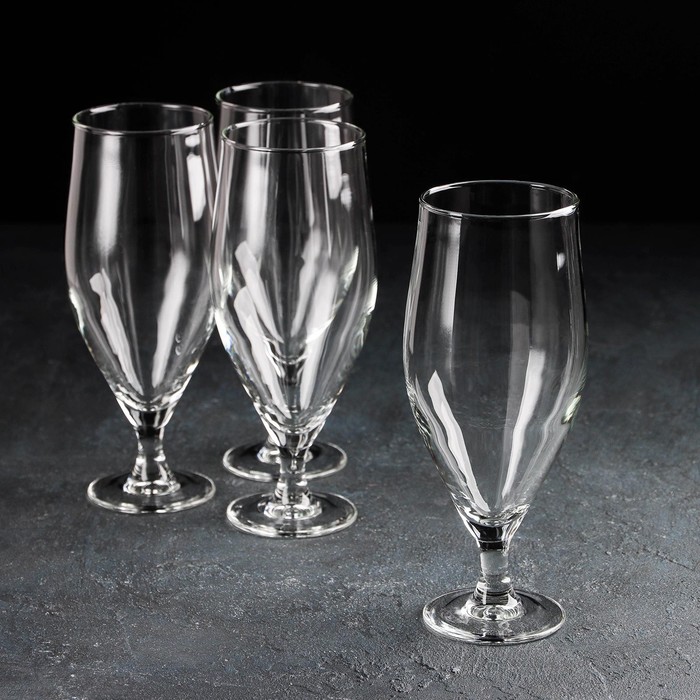 УЦЕНКА Набор бокалов для пива «Время дегустаций. Пивной тюльпан», 620 мл, 4 шт. - Фото 1