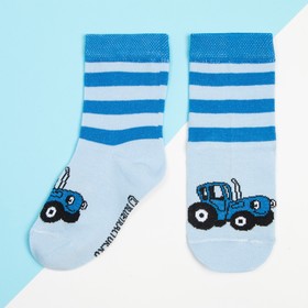 Носки для мальчика «Синий трактор», 16-18 см, цвет голубой
