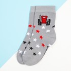 Носки для мальчика «Синий трактор», 14-16 см, цвет серый - фото 805098276