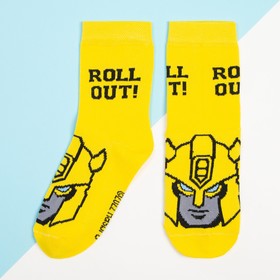Носки для мальчика «Бамблби», Transformers, 18-20 см, цвет жёлтый