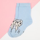 Носки для девочки «Эльза», Холодное сердце, 18-20 см, цвет голубой - Фото 2
