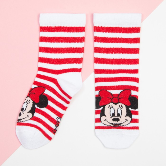 Носки детские для девочки «Минни Маус», DISNEY, 18-20 см - Фото 1