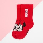 Носки для девочки «Минни Маус», DISNEY, 16-18 см, красные 9200184 - фото 16919682