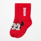 Носки для девочки «Минни Маус», DISNEY, 16-18 см, красные 9200184 - фото 16919684