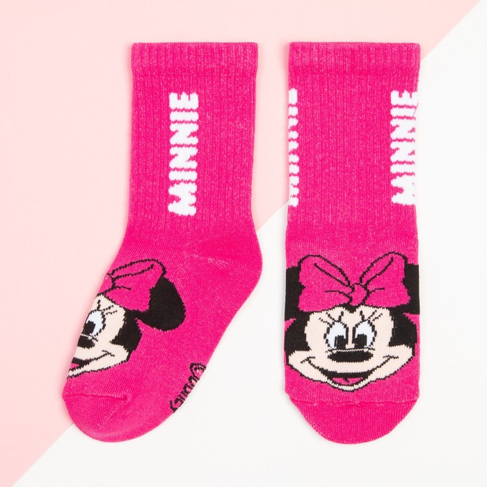 Носки для девочки "Minnie", DISNEY, 12-14 см, цвет розовый - фото 1907562708