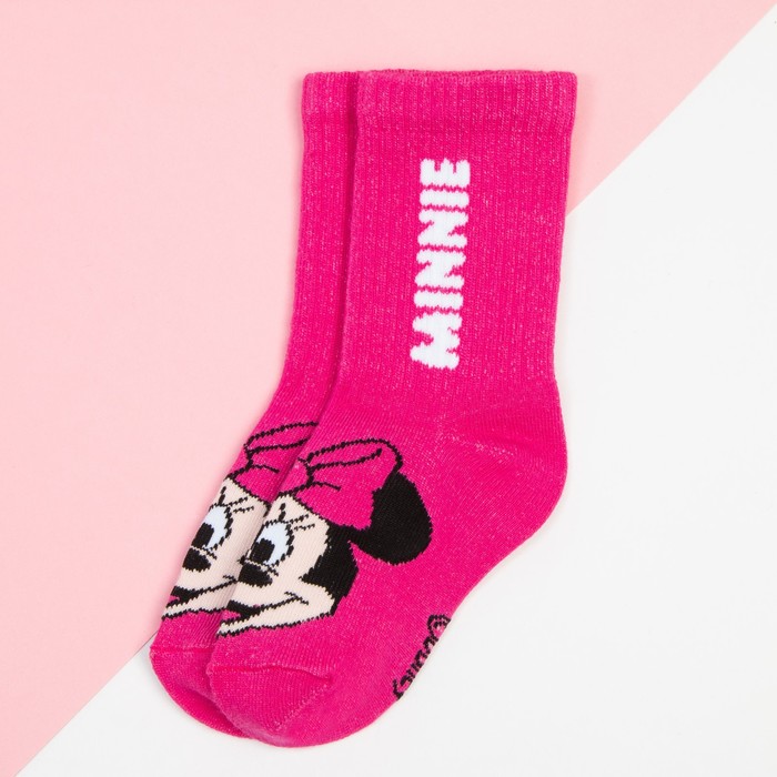 Носки для девочки "Minnie", DISNEY, 12-14 см, цвет розовый - фото 1907562709