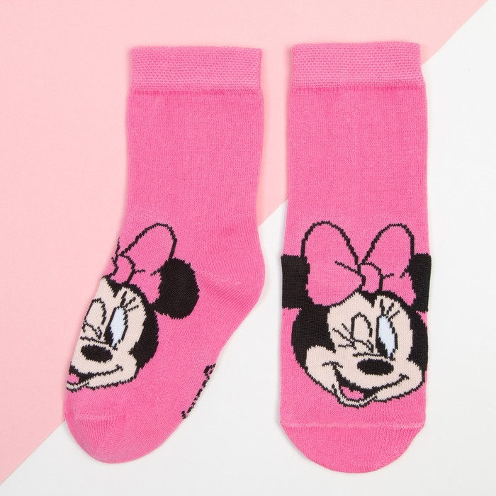 Носки для девочки «Минни Маус", DISNEY, 12-14 см, цвет розовый - фото 1907562728