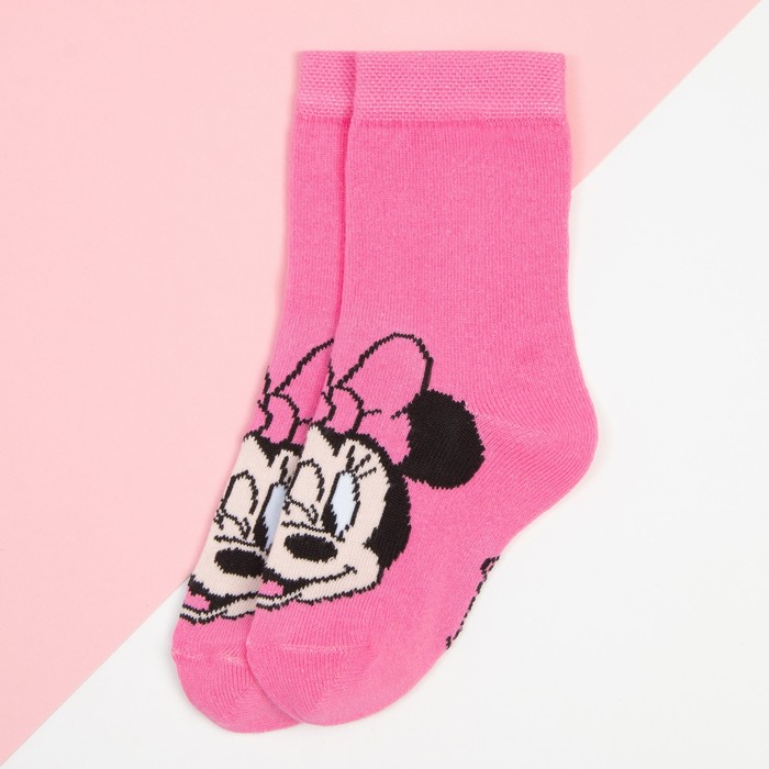Носки для девочки «Минни Маус", DISNEY, 12-14 см, цвет розовый - фото 1926538280