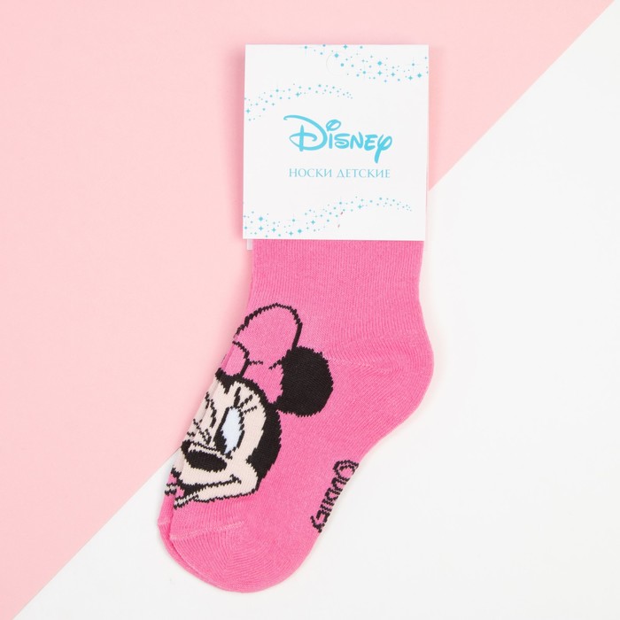 Носки для девочки «Минни Маус", DISNEY, 12-14 см, цвет розовый - фото 1907562730