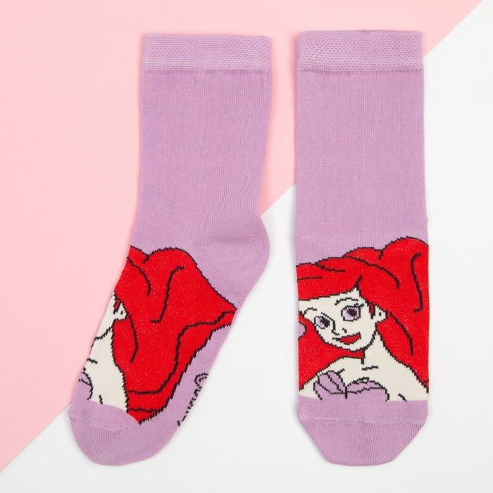 Носки для девочки «Русалочка Ариэль&quot;, Принцессы, DISNEY, 14-16 см, цвет фиолетовый