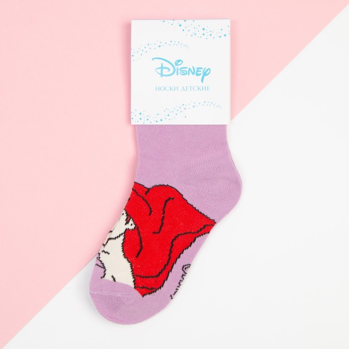 Носки для девочки «Русалочка Ариэль", Принцессы, DISNEY, 14-16 см, цвет фиолетовый - фото 1907562760