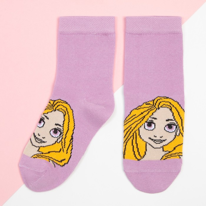 Носки для девочки «Рапунцель&quot;, Принцессы, DISNEY, 14-16 см, цвет фиолетовый