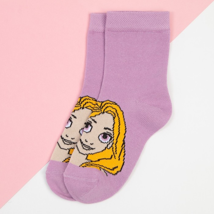 Носки для девочки «Рапунцель", Принцессы, DISNEY, 14-16 см, цвет фиолетовый - фото 1907562774