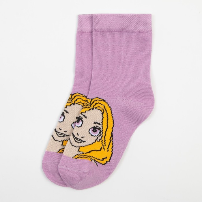 Носки для девочки «Рапунцель", Принцессы, DISNEY, 14-16 см, цвет фиолетовый - фото 1907562776