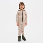 Комбинезон детский с начёсом KAFTAN "Basic line" р.32 (110-116), бежевый - Фото 1