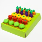 УЦЕНКА Обучающий набор «Мой весёлый огород», 40 фигурок, карточки, объёмное поле, по методике Монтессори, Синий трактор - Фото 3