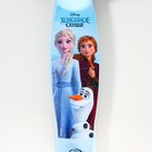 Самокат детский складной Холодное сердце, колёса PU 120/80 мм, ABEC 7, цвет голубой, уценка - Фото 3