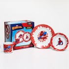 УЦЕНКА Набор посуды «Человек-паук», 3 предмета: тарелка Ø 16.5 см, миска Ø 14 см, кружка 200 мл, Человек-паук 9357956