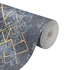 Бумажные обои для стены «Гэтсби 1075-10», 0.53×10.05 м, цвет синий/золотистый - Фото 3