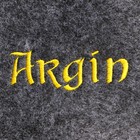 Шапка для бани с вышивкой "Argin" серая - Фото 2