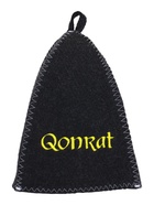 Шапка для бани с вышивкой 'Qonrat' серая - фото 809705626