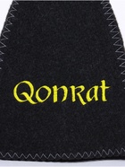Шапка для бани с вышивкой 'Qonrat' серая - фото 809705627