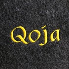 Шапка для бани с вышивкой "Qoja"  серая - фото 805099029