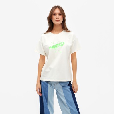 Футболка женская MINAKU Paradise, цвет экрю, размер 44