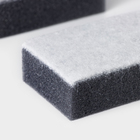 Набор губок для мытья посуды Raccoon, 5 шт., с частицами угля, 8.8×6×3 см, серый - Фото 2