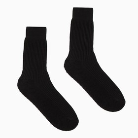 Носки мужские с махровым следом, цвет чёрный, размер 31 Ош