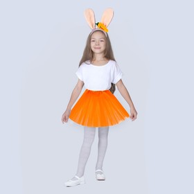 Карнавальный набор «Зайка с морковкой», ободок, юбка оранжевая, 3-7 лет