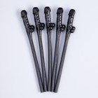 Трубочки для коктейлей «Девичник», пластик, черные, 5 штук, 18+ - Фото 1