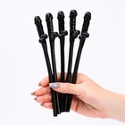 Трубочки для коктейлей «Девичник», пластик, черные, 5 штук, 18+ - Фото 4