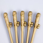 Трубочки "Девичник", золото, 5 штук - фото 7437961
