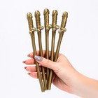 Трубочки «Девичник», золото, 5 штук - Фото 4