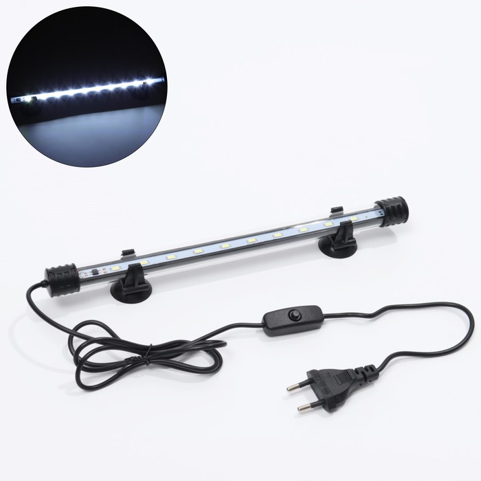 Светильник подводный с переключателем, JINGYE, 26 см, 3.5 Вт, белый - Фото 1