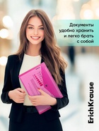 Папка-конверт на кнопке А4, 180 мкм, ErichKrause Glossy Neon, полупрозрачная, до 120 листов, МИКС 9338939