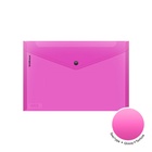 Папка-конверт на кнопке А4, 180 мкм, ErichKrause Glossy Neon, полупрозрачная, до 120 листов, МИКС 9338939