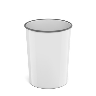 Корзина для бумаг и мусора 13.5 л ErichKrause Classic, пластиковая, литая, белая