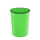 Корзина для бумаг и мусора 13,5 литров ErichKrause Neon Solid, пластиковая, литая, зелёная - фото 7191027