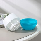 Горшок для цветов с поддоном «Япония», 125 мл, d=8 см, h=6.5 см, белый-бирюзовый - Фото 3