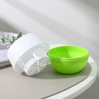 Горшок для цветов с поддоном «Япония», 125 мл, d=8 см, h=6.5 см, пластиковый, белый-фисташковый - Фото 3