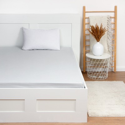 Простыня 2 спальная «Этель», 200×215 см, серая, хлопок 100%, поплин