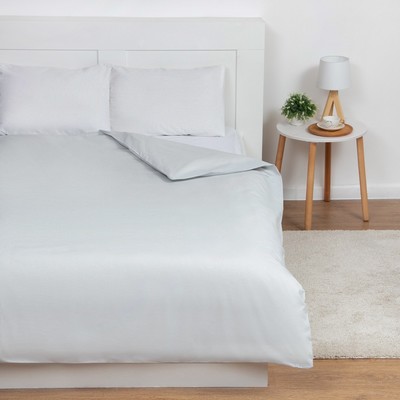 Пододеяльник евро «Этель», 200×215 см, серый, поплин