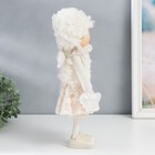 Кукла интерьерная "Девочка в кружевной юбочке с сердцем" 18х13х39 см - фото 23939623