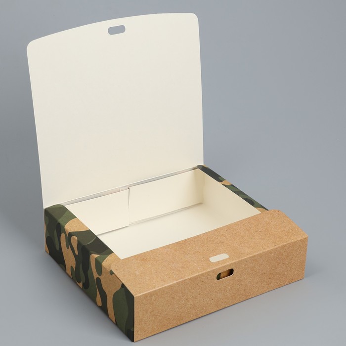 Коробка подарочная складная, упаковка, «С 23 февраля», 20 х 18 х 5 см - фото 1911829292
