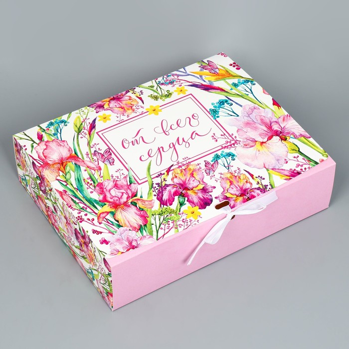Коробка подарочная, упаковка, «От всего сердца», 31 х 24.5 х 8 см