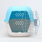 Переноска для животных пластиковая, 47,5 х 33 х 31 см, голубая - Фото 5