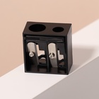 Точилка косметическая, с крышкой, двойная, цвет чёрный - Фото 6