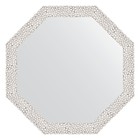Зеркало в багетной раме, чеканка белая 46 мм, 53x53 см - Фото 1